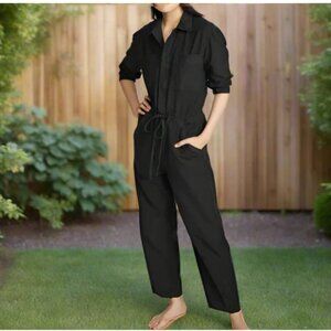 Citizens of Humanity Frida Utility Jumpsuit Womens Small Olive Crop Cotton